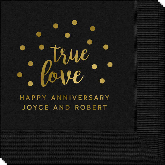 Confetti Dots True Love Napkins